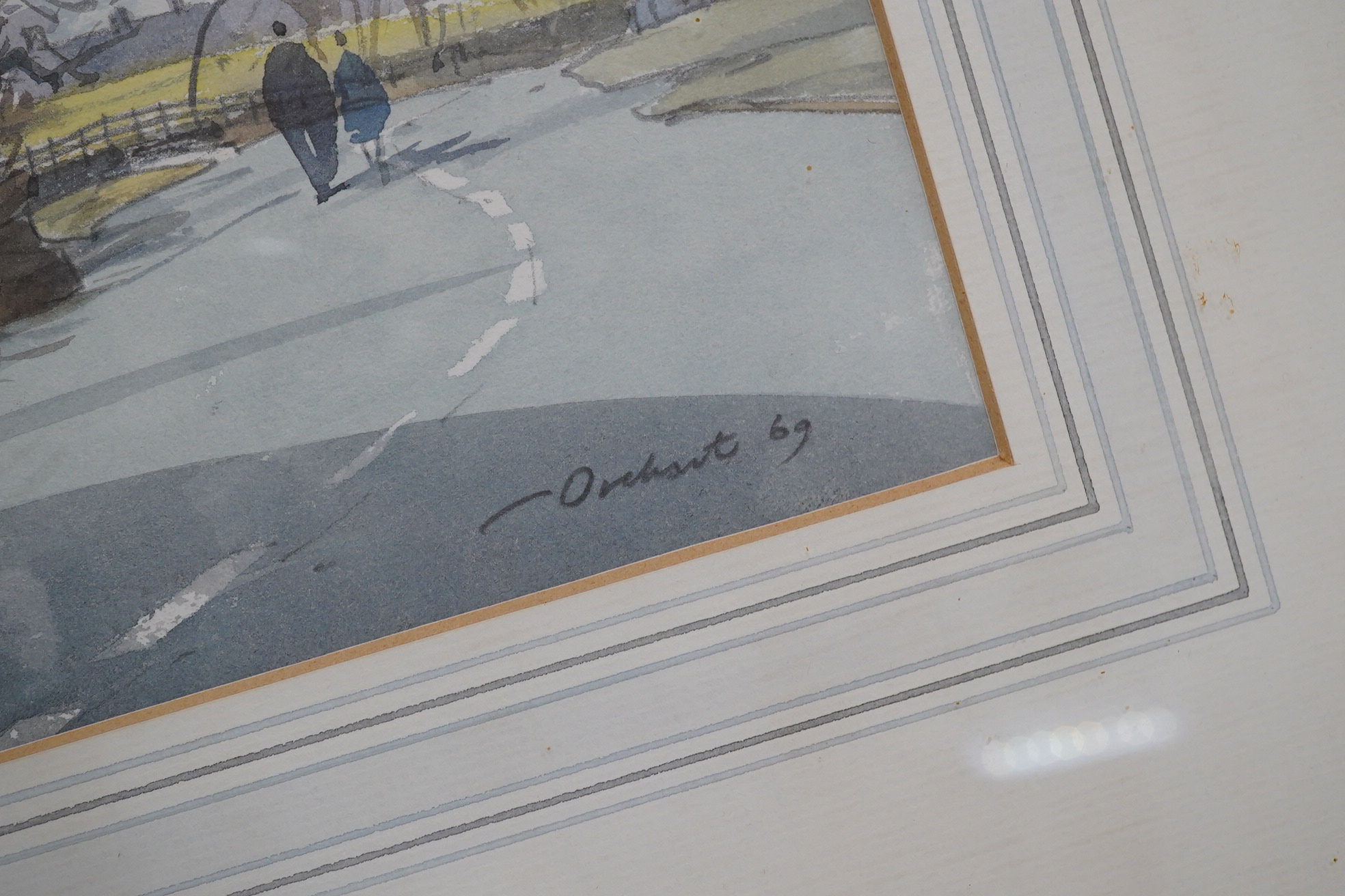 Stanley Orchart (1920-2005), watercolour, ‘Cottage at Great Barford’, signed and dated ‘69, 35 x 48cm. Condition - good